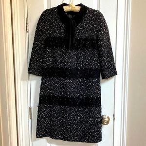 Weill black with white bow neck dress